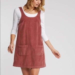 dedee cord pinafore dress